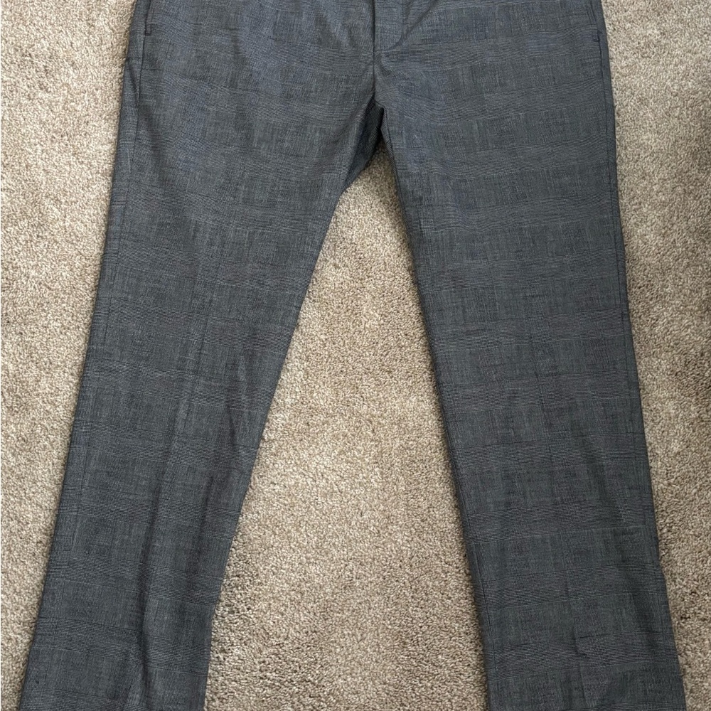 Gray Plaid Trousers/ dress pants
